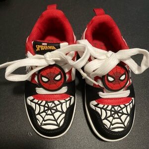 Marvel Spider-Man Kids Boy Girl Shoe Toddler Size 9 Sneakers Red Black White New